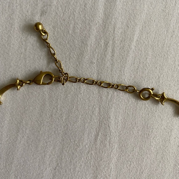 VINTAGE amber and gold and diamond necklace - Picture 4 of 5